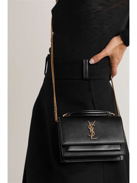 ysl sunset bag black|YSL sunset medium chain bag.